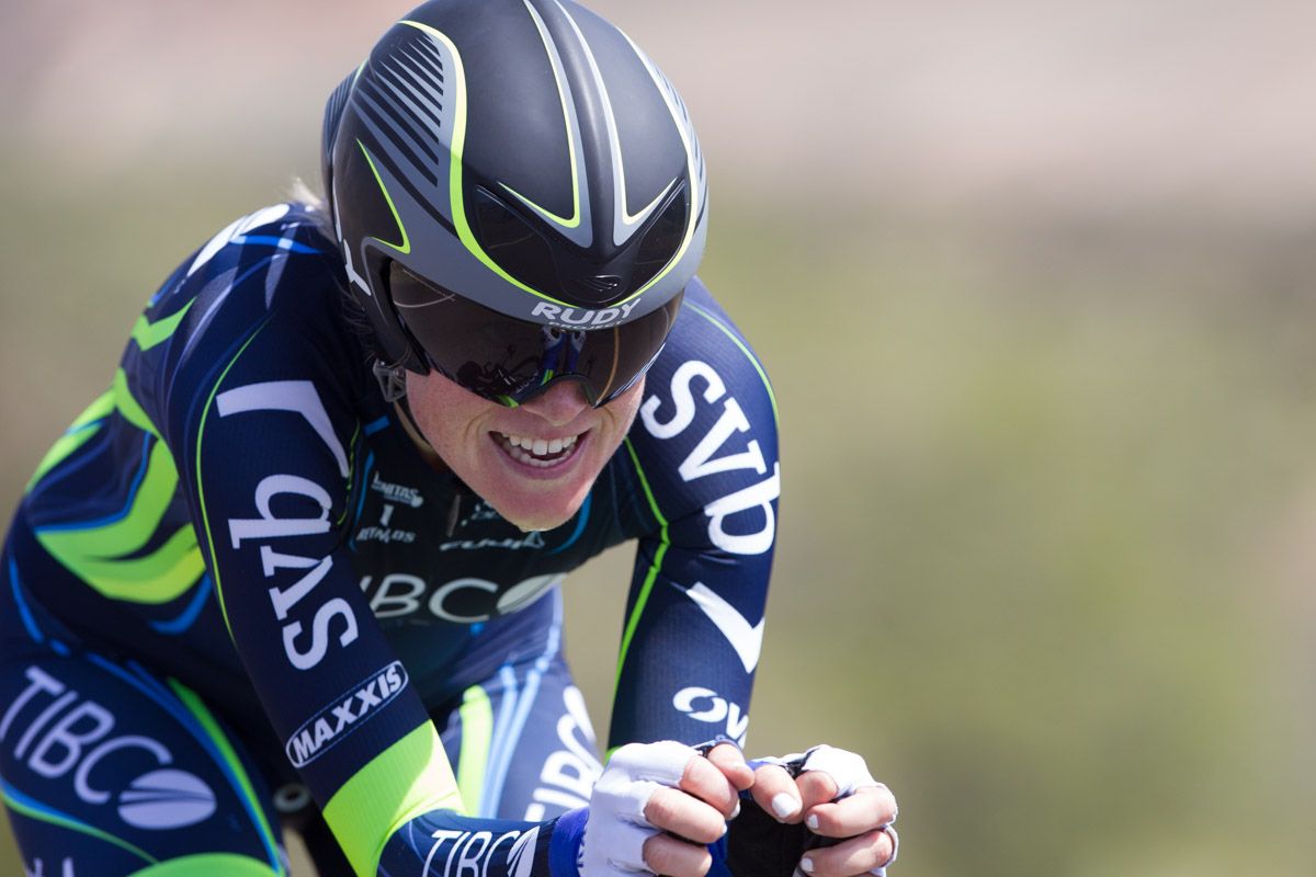 Lauren Stephens (TIBCO) during todays winning ride.