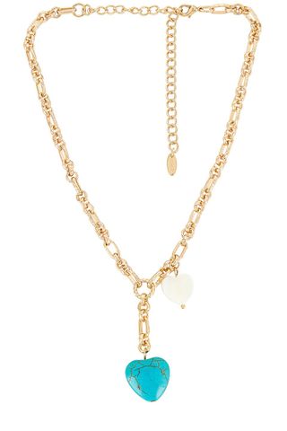 Ettika Turquoise Heart Lariat Necklace 