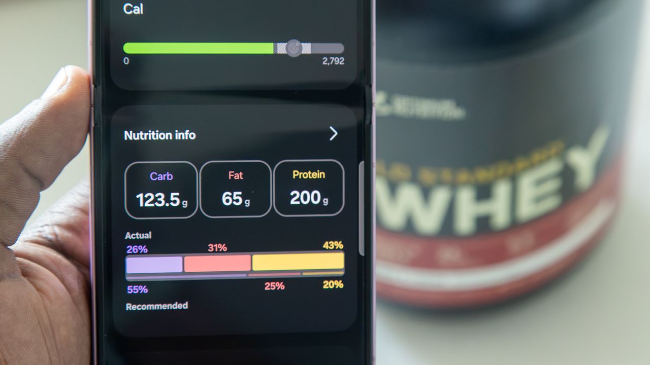 Food logging on the Samsung Health app