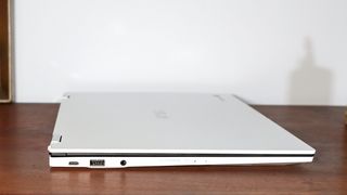 Asus Chromebook Flip CX5 (2022) with lefthand port array facing camera