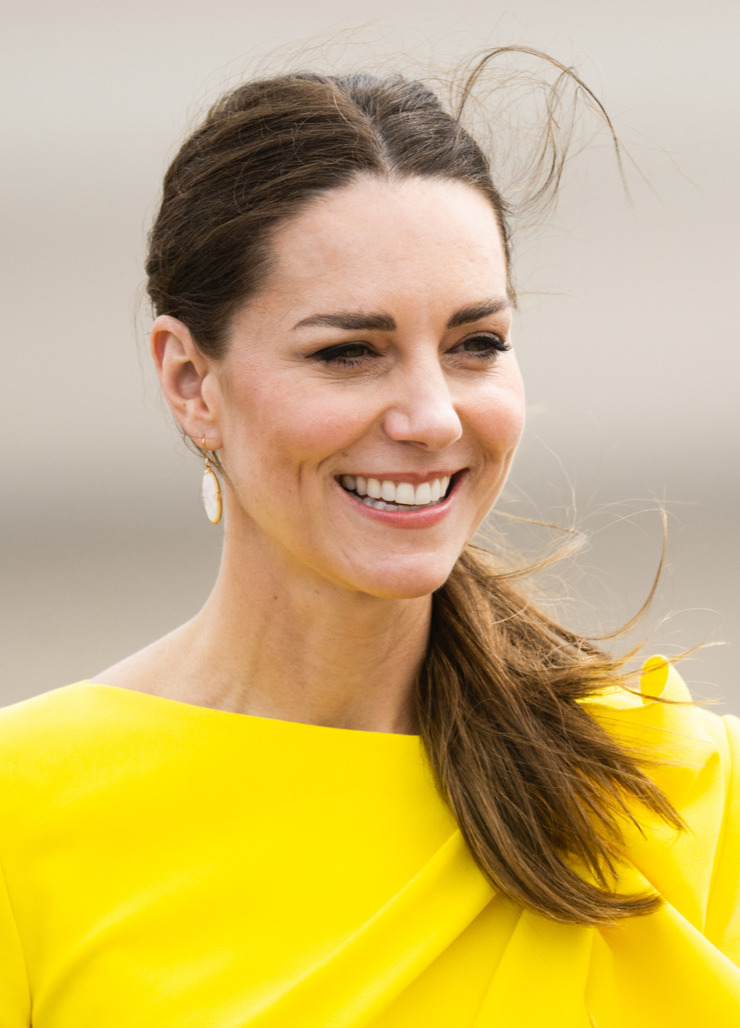 Catherine, Duchess of Cambridge arrives at Norman Manley International Airport as part of the Royal tour of the Caribbean on March 22, 2022 in Kingston, Jamaica