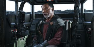 Greef Karga (Carl Weathers) sits in a cockpit on The Mandalorian (2020)