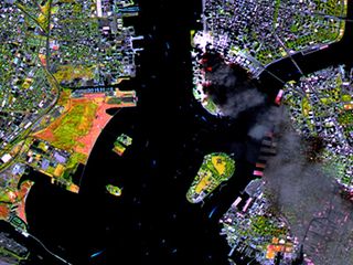 SPOT Satellite Images of World Trade Center Fires