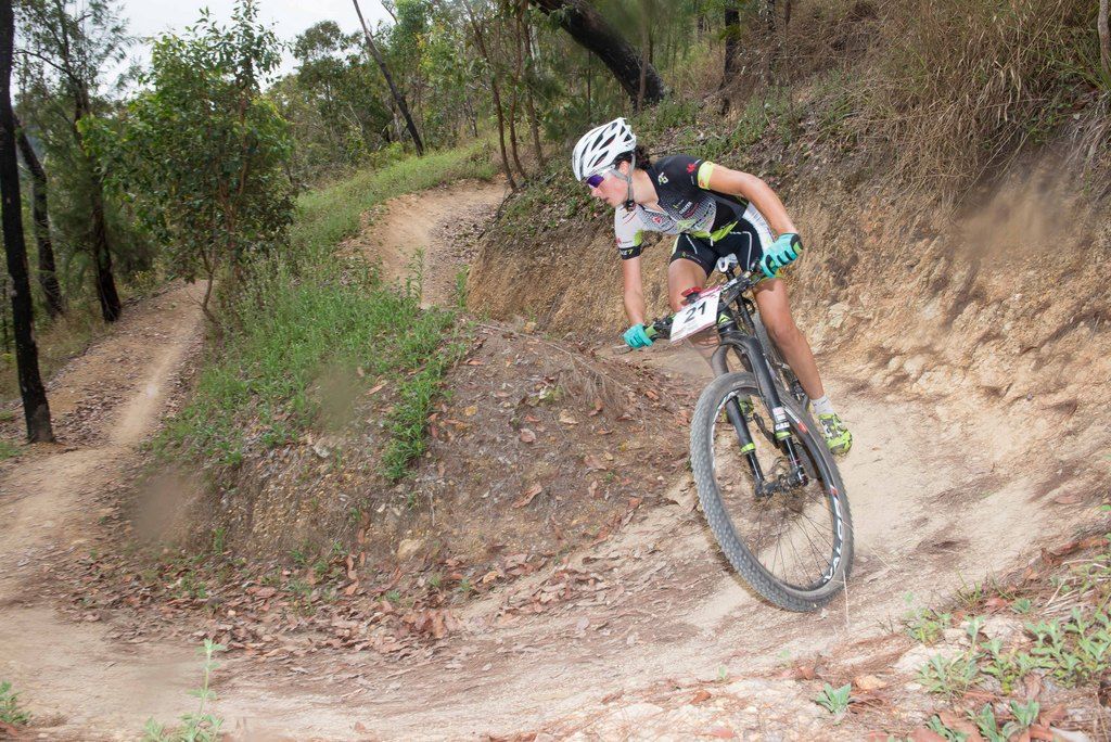Alice Pirard (Merida-Wallonie MTB Team) corners