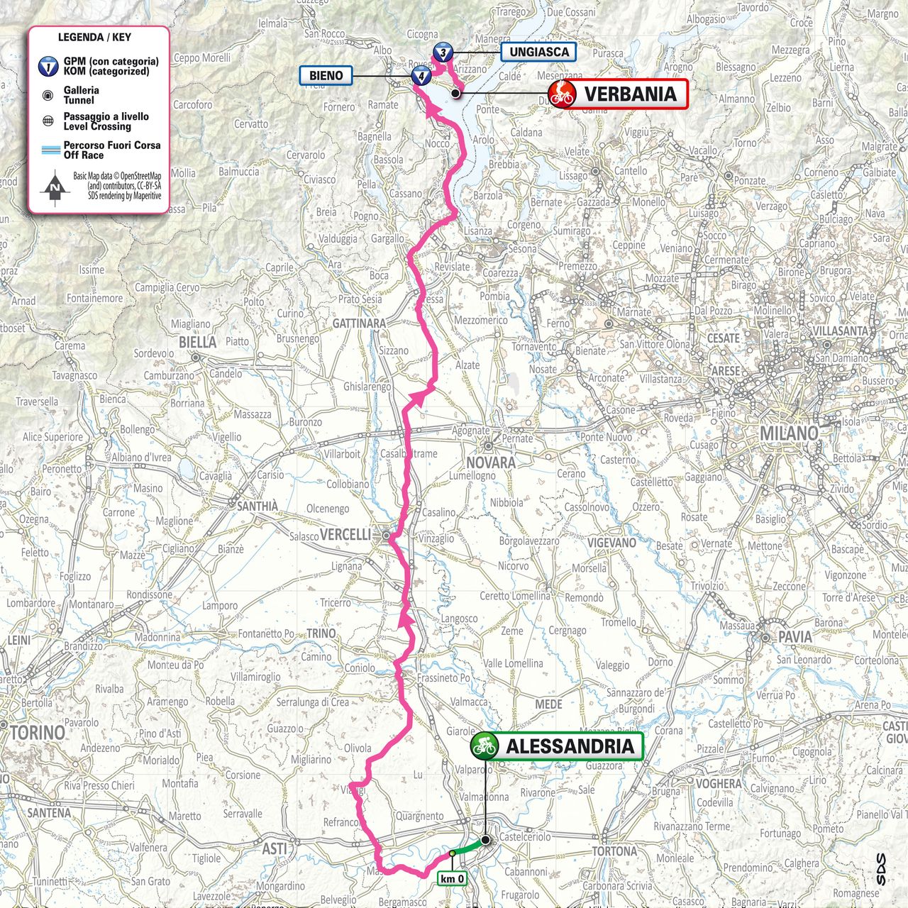 Giro d'Italia 2026 stage 13 map