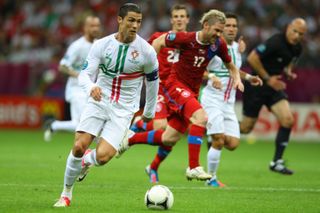 Cristiano Ronaldo, captain of Portugal, in action at Euro 2012