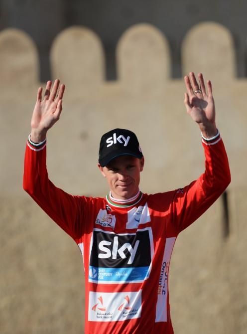 Chris Froome (Team Sky) took over the Tour of Oman lead on Green Mountain