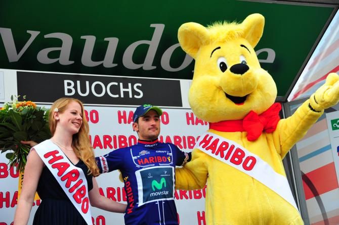 Enrique Sanz (Movistar) leads the sprint classification