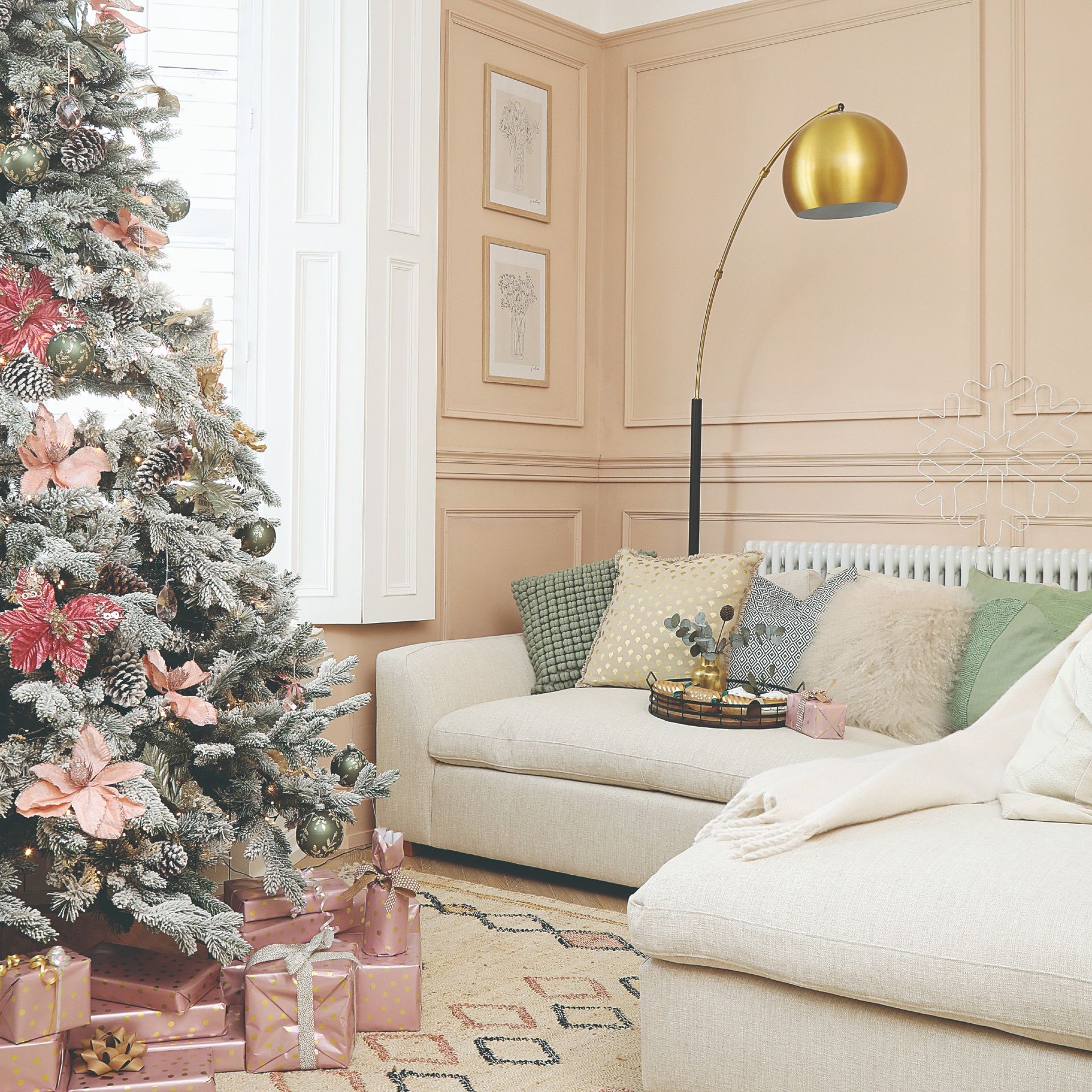 How to decorate a small living room for Christmas like a pro | Ideal Home