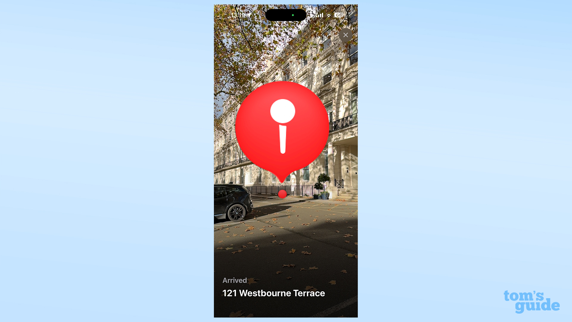 Apple Maps Guide Me destination marker