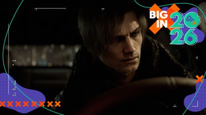 Resident Evil Requiem protagonist Leon sitting in the driver's seat of a dark car