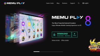 Capture d'écran du site web pour MEmu Play