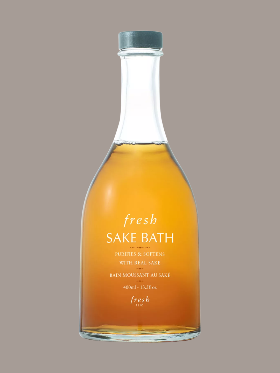 A bottle of sake bath elixir from Fresh