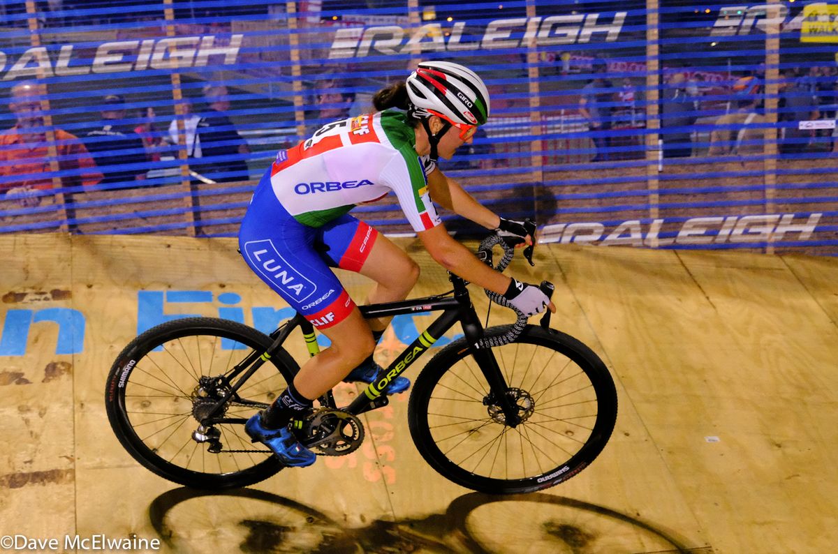 Eva Lechner (ITA) seemed to be having a bit of a tough night