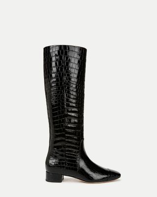 Cecile Croc-Embossed Tall boots