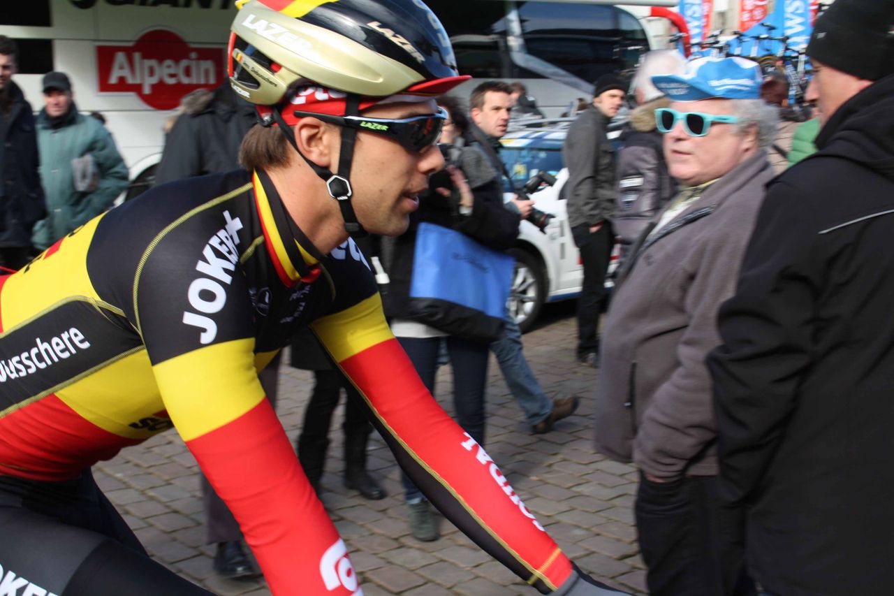 Belgian champion Jens Debusschere (Lotto-Soudal) in Sint-Pietersplein.