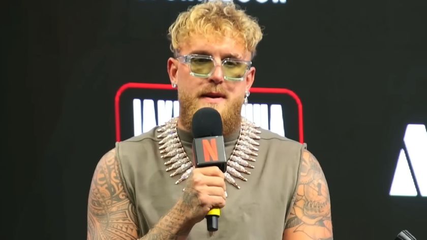Jake Paul during his press conference