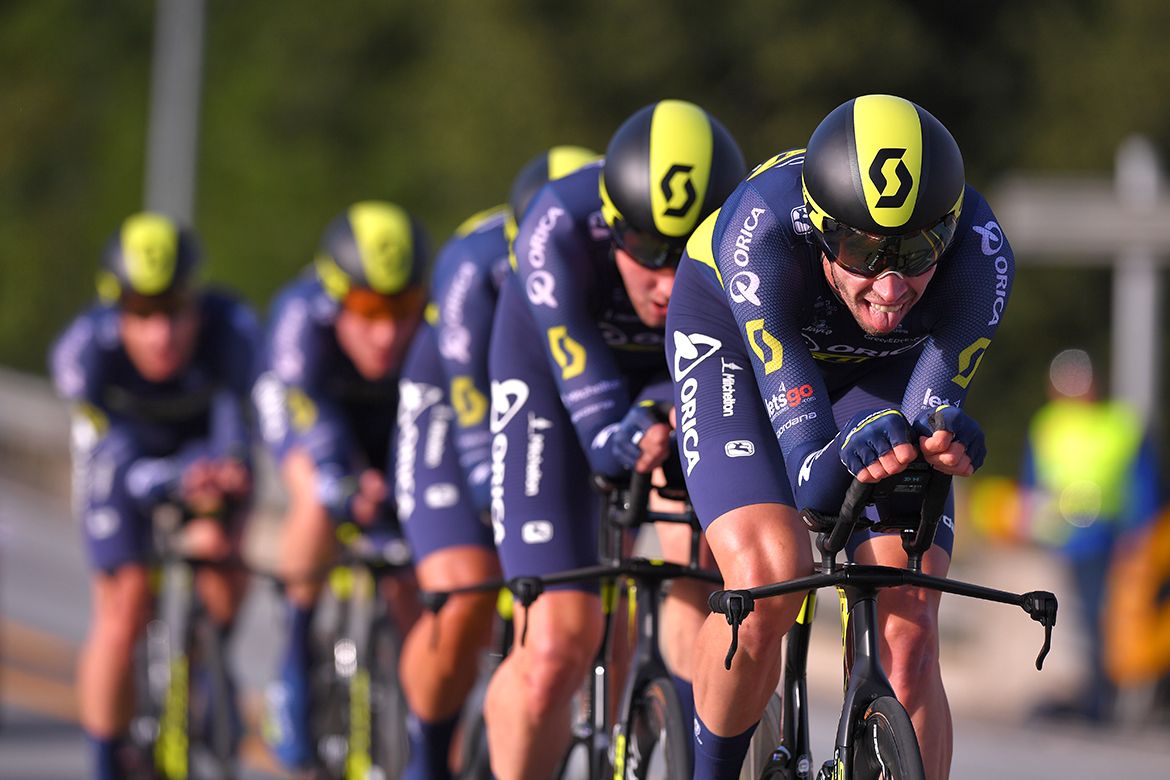 Orica-Scott racing the Worlds TTT in Bergen