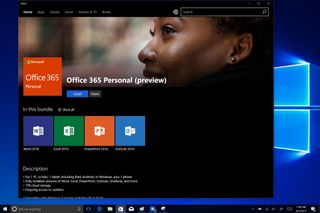 What Microsoft Office looks like in the Windows Store for S users.