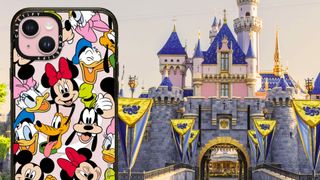 A Disney castle with iPhone 15 Plus casetify case