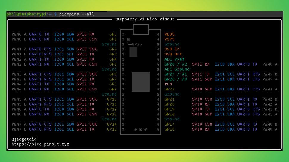 New App Shows Raspberry Pi Pico Pinout at Command Line Tom's Hardware