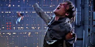 Luke Skywalker loses his hand in The Empire Strikes Back.