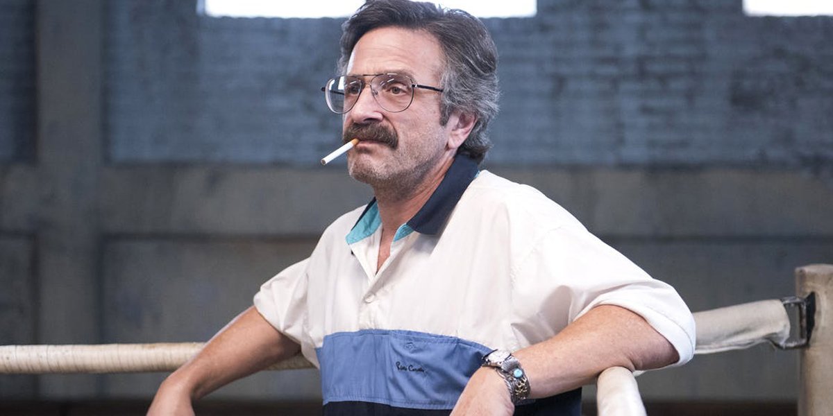 Marc Maron with a cigarette in his mouth GLOW Netflix