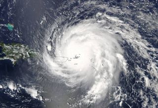 On Sept. 6 at 1:45 p.m. EDT (1745 GMT) the Moderate Resolution Imaging Spectroradiometer or MODIS instrument aboard NASA's Aqua satellite captured a visible-light image of Hurricane Irma over the Leeward Islands and Puerto Rico.