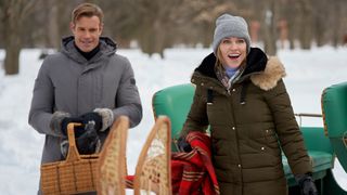 Stephen Huszar, Katie Cassidy in A Royal Christmas Crush on Hallmark Channel