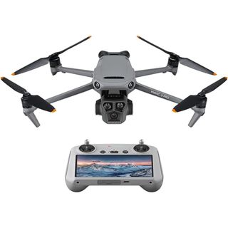 DJI Mavic 3 Pro drone and controller on a white background.