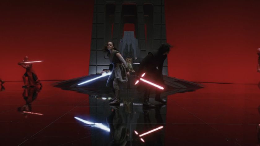 Daisy Ridley and Adam Driver in Star Wars: The Last Jedi