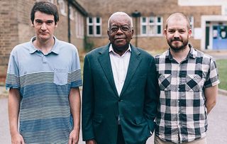 Trevor McDonald and the Killer Nurse - Pictured: Trevor McDonald (centre) with Michael Davidson (left) and Bradley Gibson (right) who escaped Allitt's clutches as babies