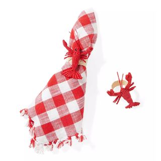 Handwoven Lobster Napkin Rings (Set of 2)