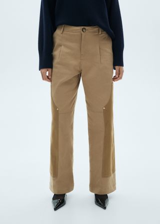 Contrasting Panels Pants - Women | Mango Usa