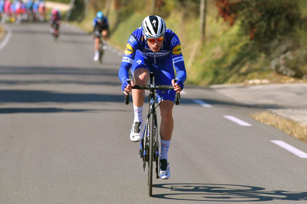 R&eacute;mi Cavagna on the attack for Deceuninck-QuickStep