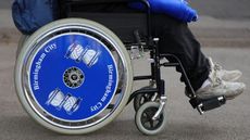 A wheelchair-bound person