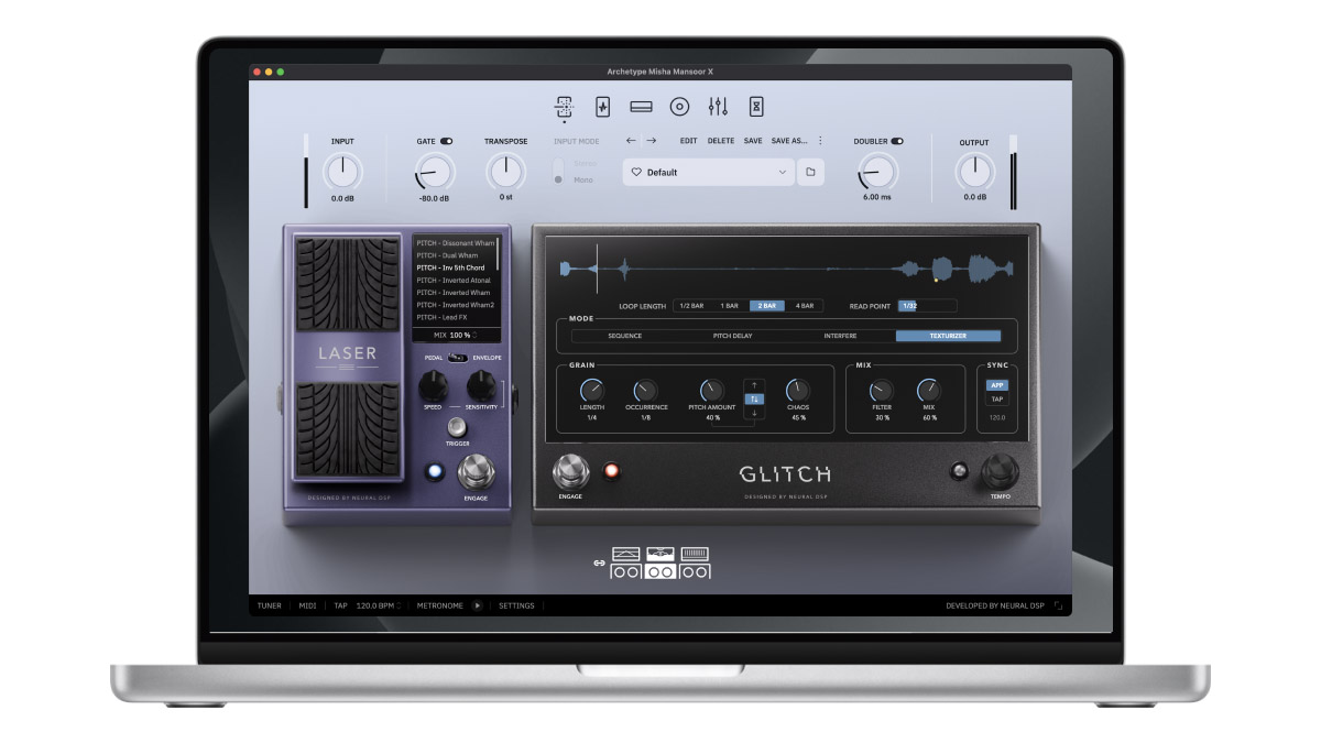 Nueral DSP Archetype: Misha Mansoor X: Screenshots and graphic promo shots of the Periphery guitarist&#039;s new signature plugin suite.