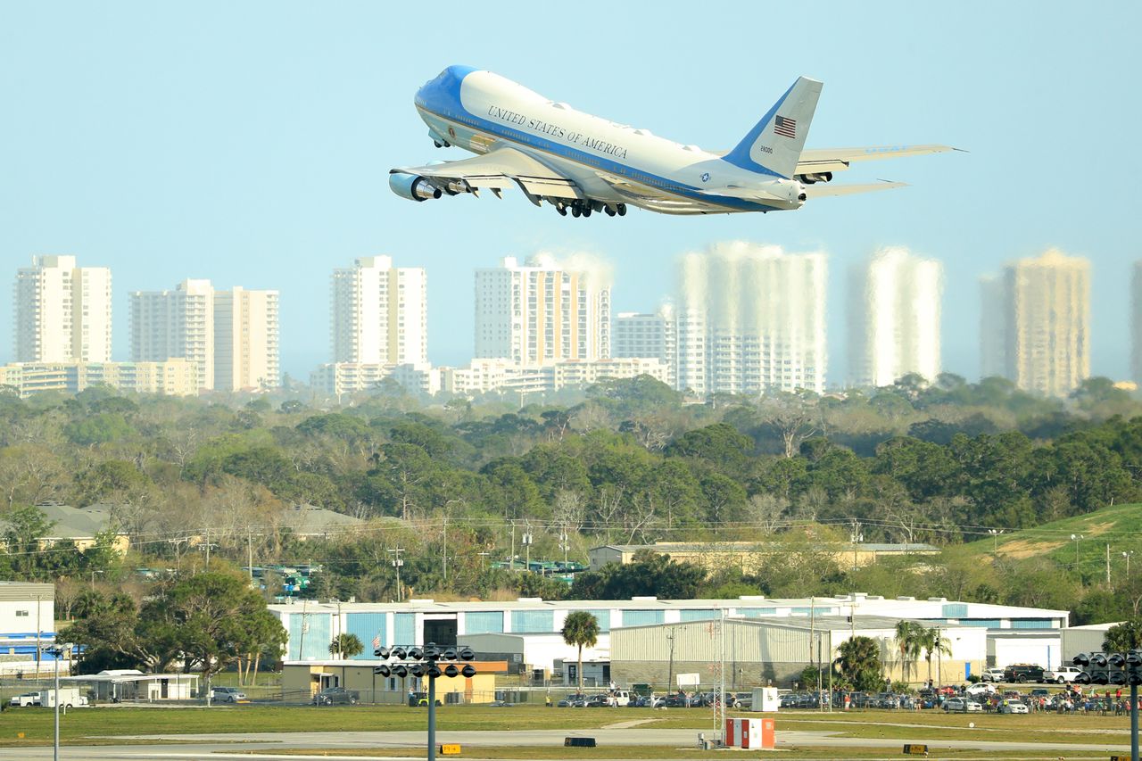 Trump leaves Daytona