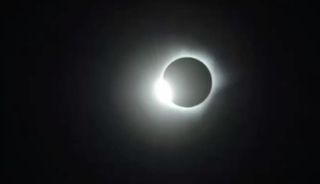 The "diamond ring" effect is seen in this view of the March 8, 2016 total solar eclipse, which was captured by the Slooh Community Observatory.