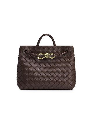 Bottega Veneta, Small Andiamo Intrecciato Leather Top-Handle Bag