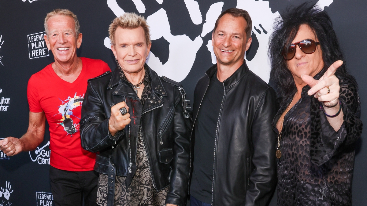 Richard Blade, Billy Idol, Gabriel Dalporto and Steve Stevens at Guitar Center's Hollywood Rockwalk Induction Ceremony for Billy Idol and Steve Stevens