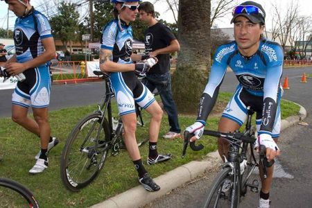 Ricky Escuela (Full Circle Sports) heads to the podium presentation after a close victory at the Downtown Grand Prix.