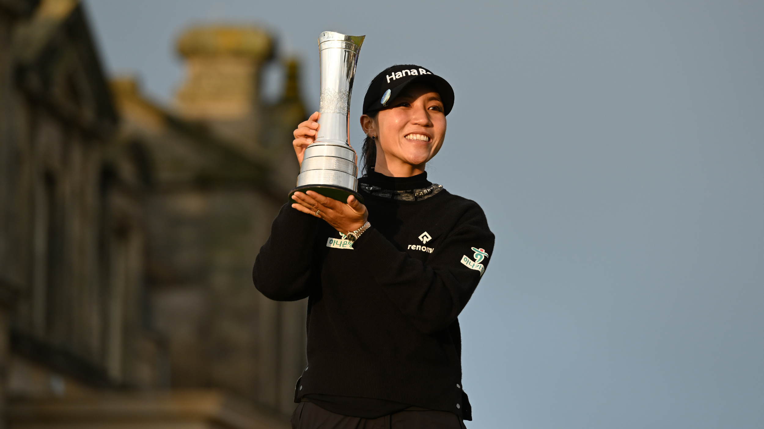 Lydia Ko with the AIG Women's Open trophy