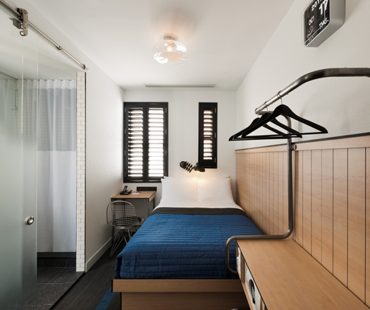 single bedroom and room interiors
