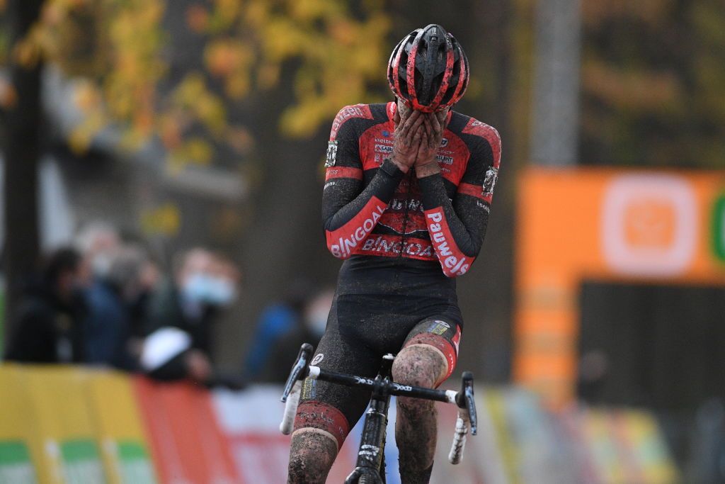 An emotional Michael Vanthourenhout savours victory in Merksplas