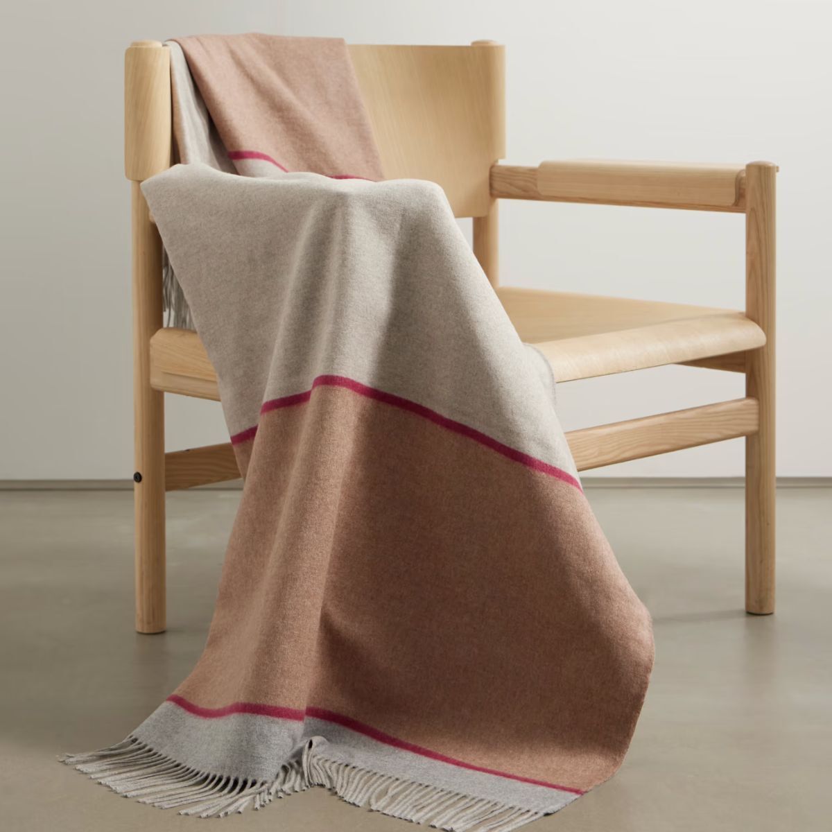 A clay colored neutral blanket