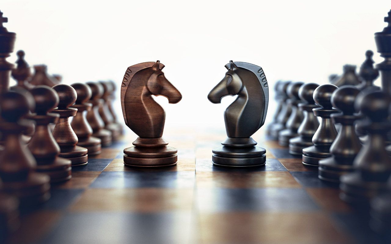 Dispute face to face in chess.