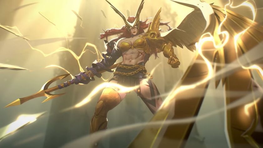 Angela brandishing her spear in Marvel Rivals promo art