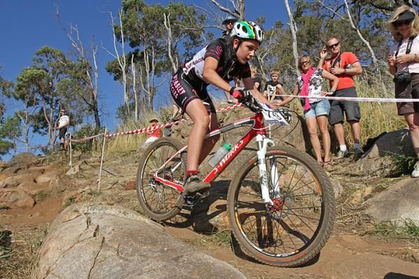 Sarah Tucknott, winner of the U15 women's super D and All Mountain Cup