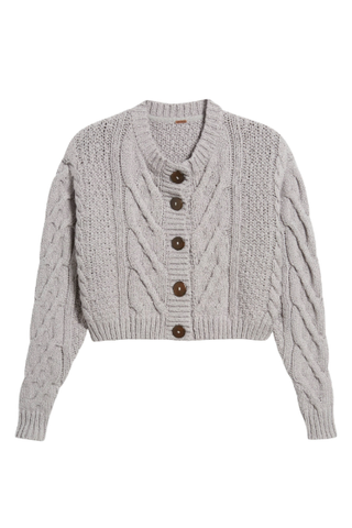 Free People Bonfire Cable Knit Cardigan